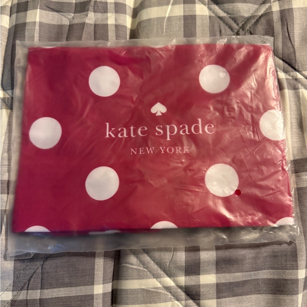 Kate Spade Red and White Polka Dot Tote Bag